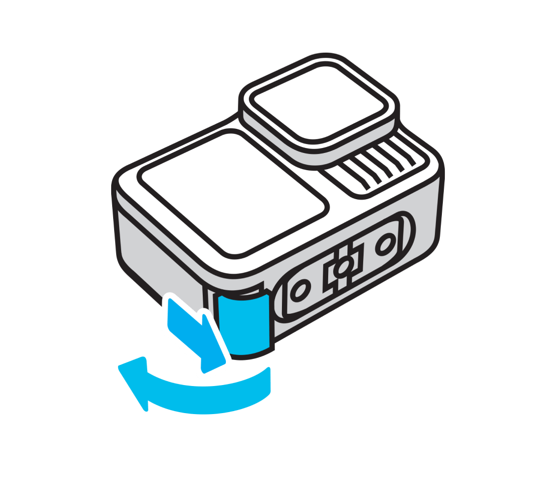 Ontgrendel de klep en open deze | Bron: gopro.com