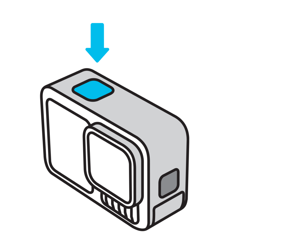 You can push the Shutter button to start recording whether your GoPro is on or off.