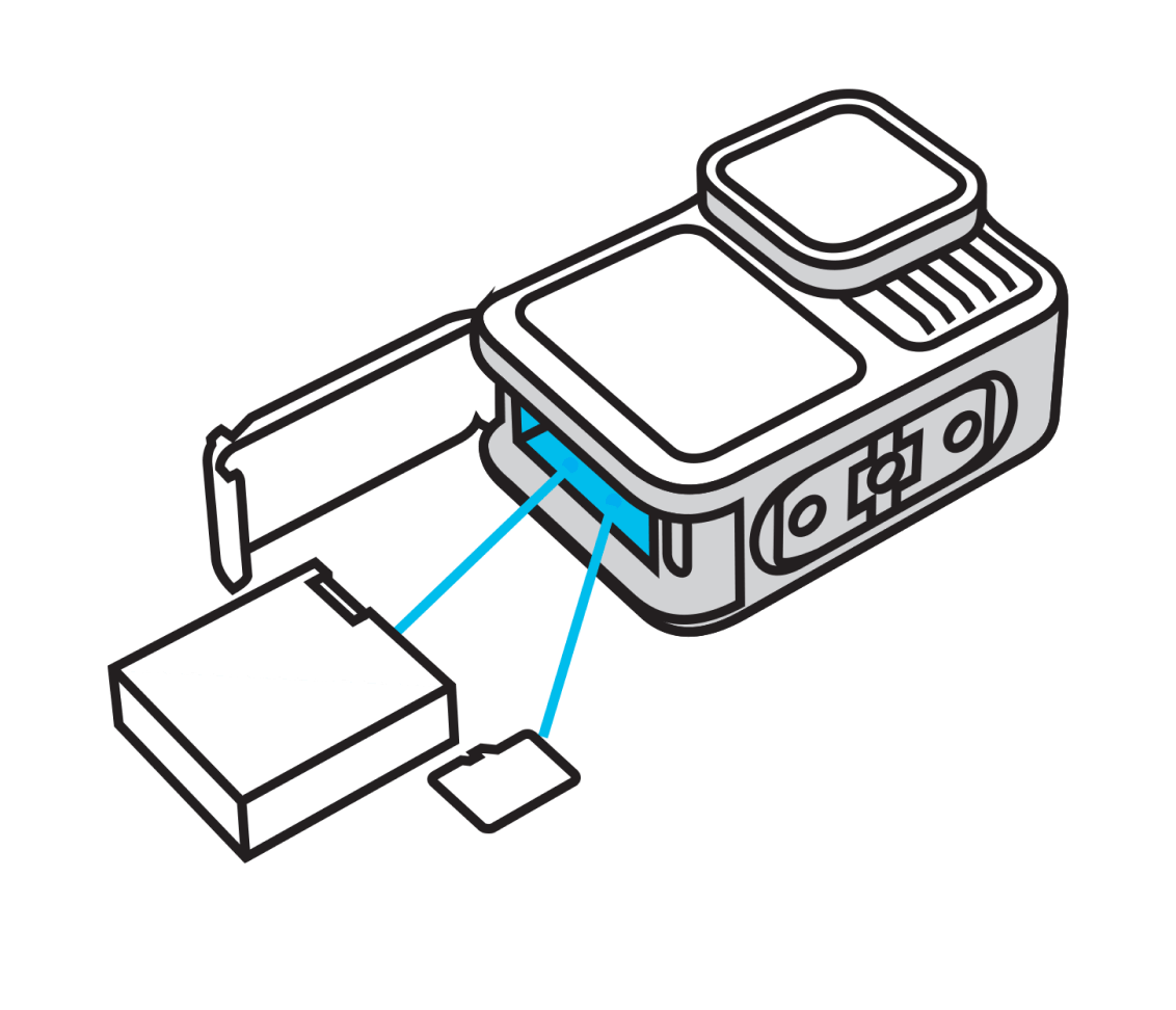 Plaats de batterij | Bron: gopro.com