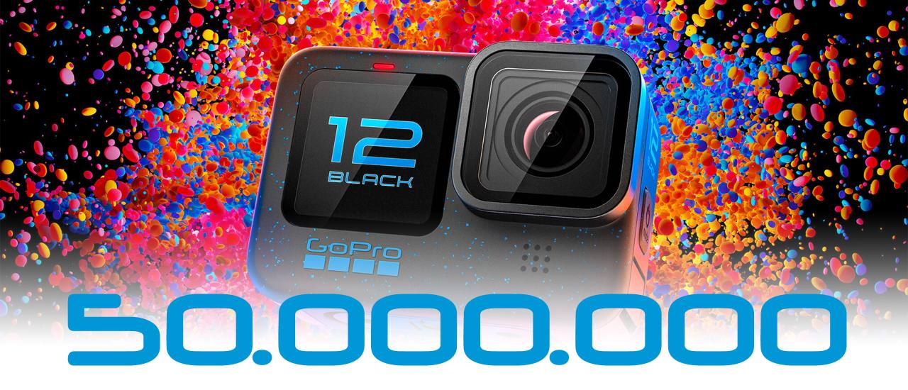 GoPro viert verkoop van meer dan 50 miljoen camera's!