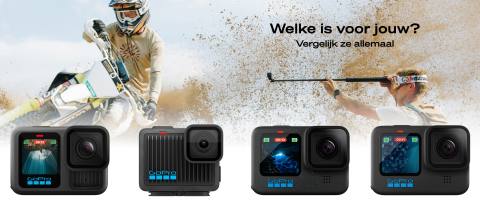 GoPro vergelijken, alle modellen op een rijtje