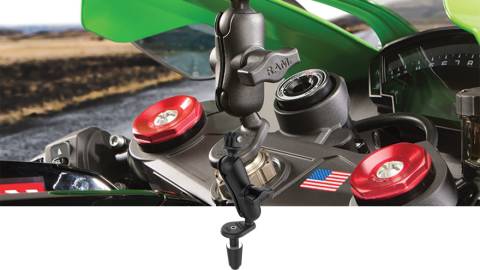 RAM voorvork bevestiging met GoPro adapter