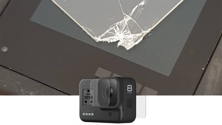 HERO8 Tempered Glass Lens + Screen Protectors