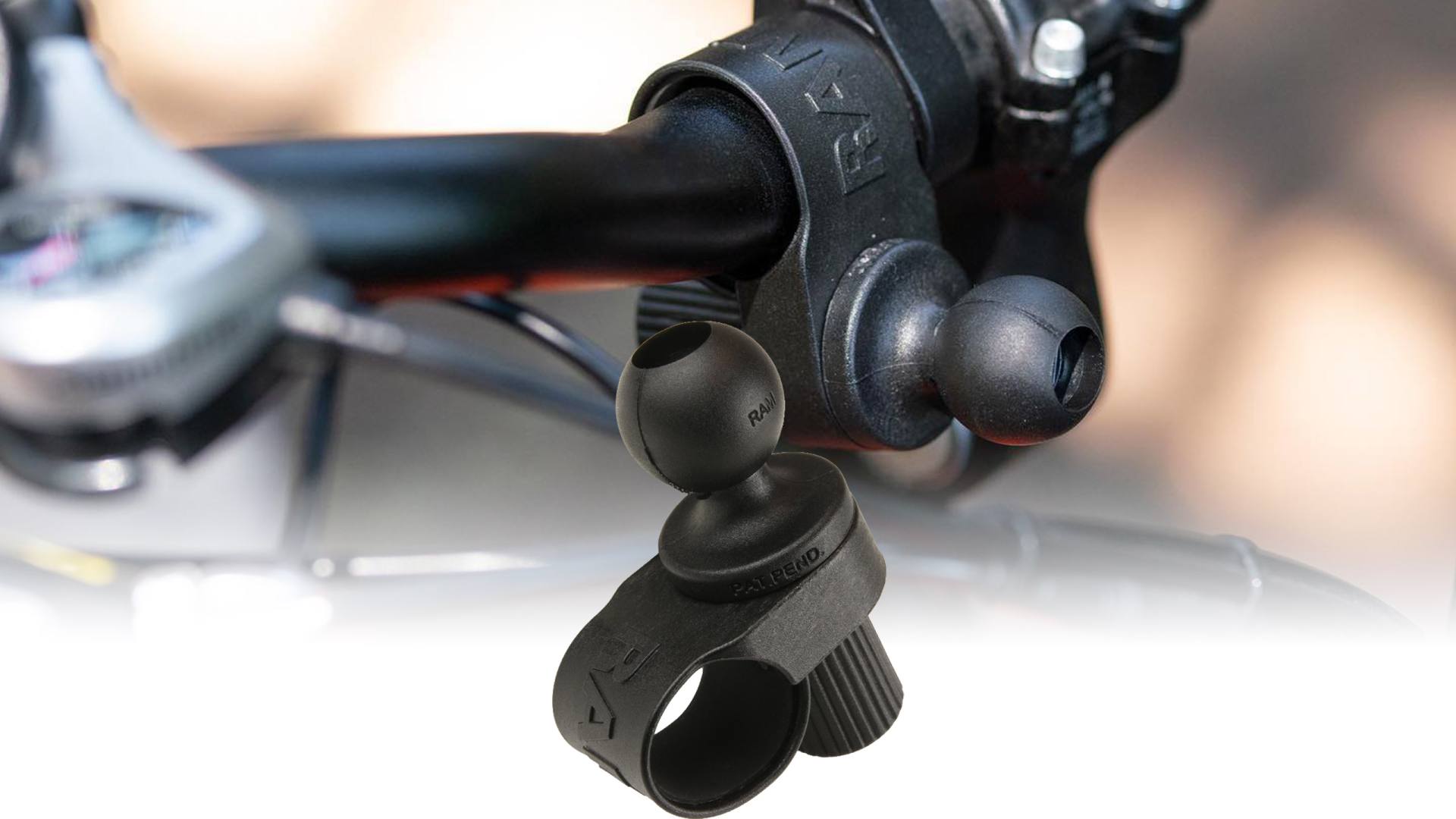 RAM Mount Tough-Strap™ Stuurstang Ball Base