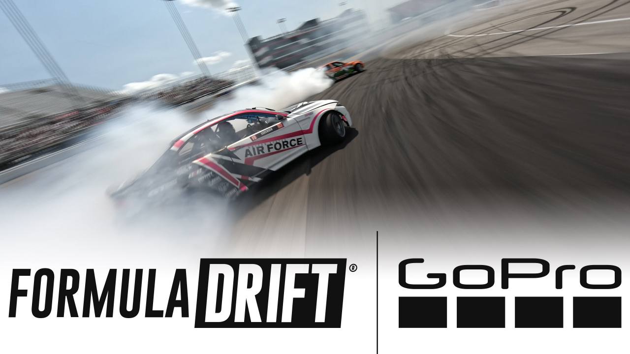 GoPro gebruikt tijdens het filmen van Formula DRIFT
