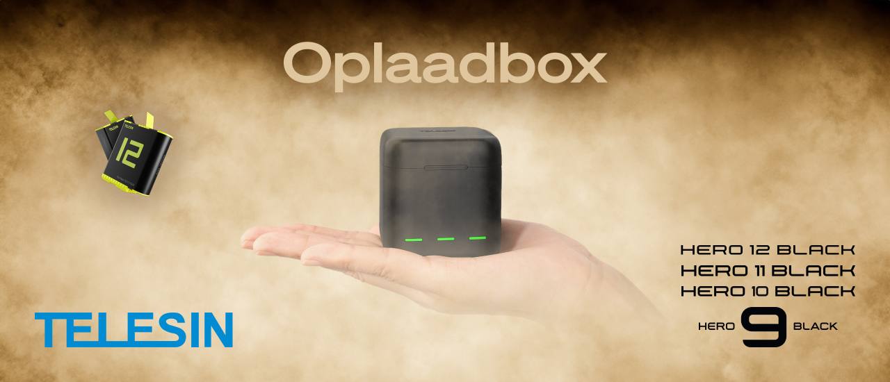 Telesin Triple Battery Charger Box voor de GoPro HERO9-12 Black
